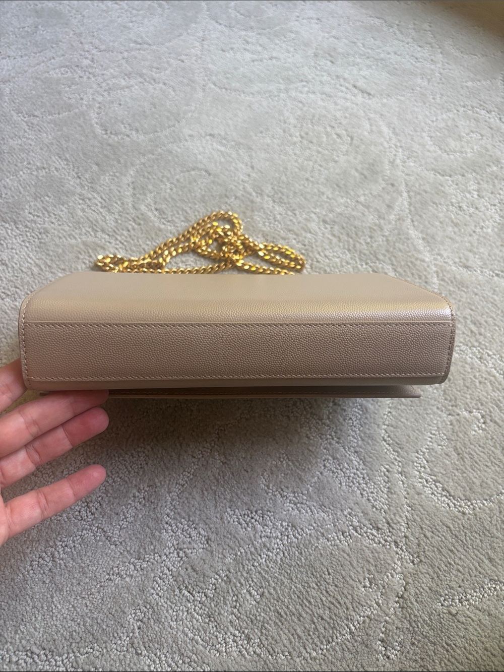 Saint Laurent Medium Kate Bag in Dark Beige Grained Leather - Picture 3 of 8